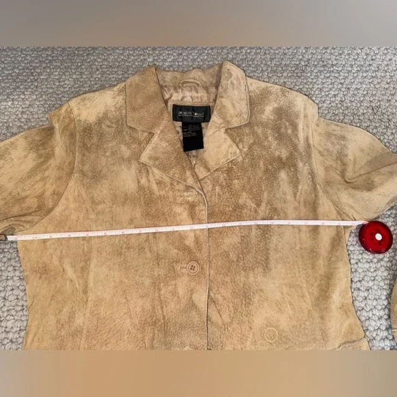 Brandon Thomas Light Brown Suede Blazer - Picture 4 of 7